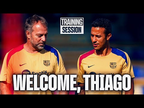 THIAGO WATCHES OVER THE DOUBLE TRAINING SESSION | FC Barcelona 🔵🔴