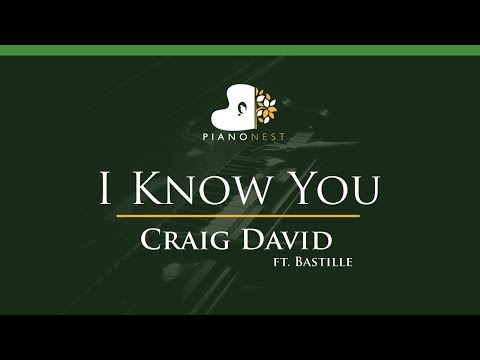 Craig David – I Know You ft. Bastille – LOWER Key (Piano Karaoke / Sing Along)