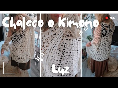 COMO HACER UN KIMONO O UN CHALECO A CROCHET FRESCO, SÚPER FACIL Y SIN COSTURAS! KIMONO LUZ