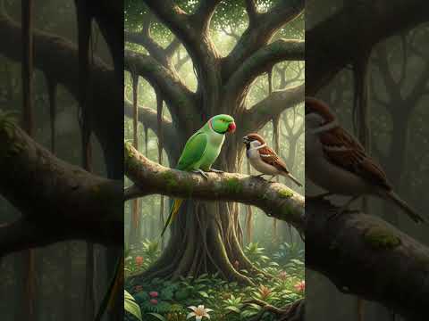 तोता चिड़िया कहानी #youtubeshorts #shortsviral #animals #youtubeshorts #facts #shortvideos