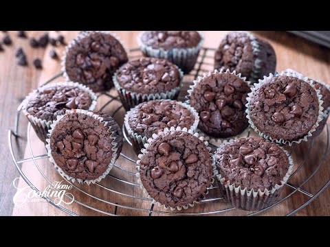 Double Chocolate Brownie Muffins - The BEST Chocolate Muffins