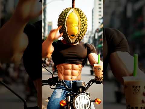 Sầu riêng đi xe không đội mũ và cái kết #shorts #funny #ai