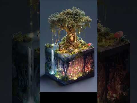 Beneath the Roots, a New Dimension of Magic Awaits. #aivideo #3dart #shorts