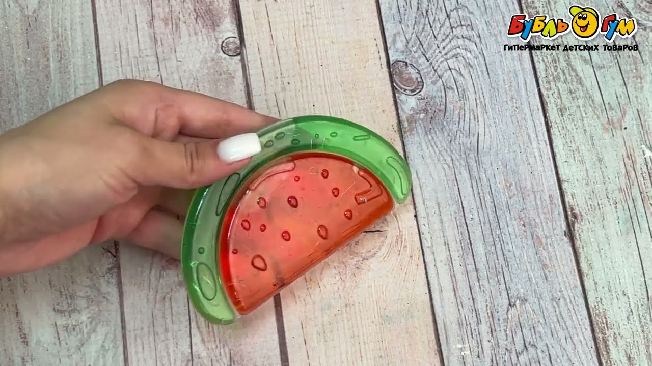Прорезыватель Lubby Арбузик с водой с 4мес - видео Прорезыватель Lubby Арбузик с водой с 4мес - видео