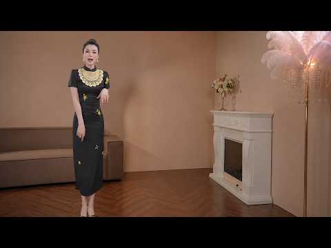 黑色金线刺绣修身旗袍👗｜Black Embroidered Slim-Fit Cheongsam