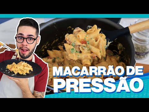 PRONTO EM APENAS 3 MINUTOS | MACARRÃO CREMOSO DE PANELA DE PRESSÃO FÁCIL E RÁPIDO