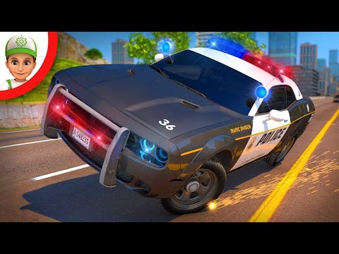 Police car cartoon - 1 hour - Handy Andy cartoon