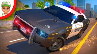 Police car cartoon - 1 hour - Handy Andy cartoon