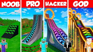 Jump Ramp Build Battle Challenge - Noob vs Pro vs Hacker vs God - Minecraft Animation