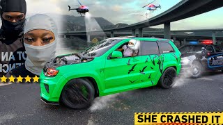 SHE CRASHED THE WIDEBODY TRACKHAWK .. I SHOULDNT OF LET HER DRIVE IT