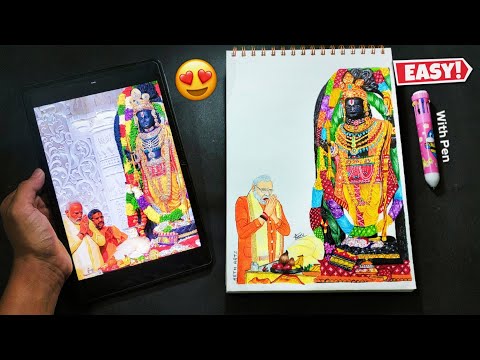 Ram Lalla drawing with Pen 😍🔥 Step By Step Explanation ✨ | Arth Arts |