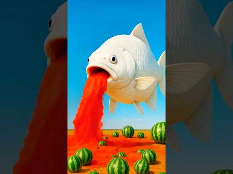 মাছ আনারস খেয়েই শহর ভাসিয়ে দিল!😢 #ai #shorts #funny #art #ytshortsvideo #fish