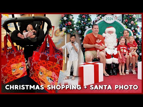 CHRISTMAS REGALO SHOPPING & INDI'S FIRST SANTA PHOTO! ❤️ | rhazevlogs