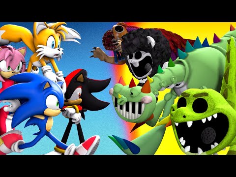 Sonic the Hedgehog 3 Movie Characters vs Poppy Playtime Chapter 4