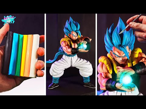 MI ESCULTURA DEFINITIVA!😱| Como hacer a GOGETA SSJ BLUE con PLASTILINA ESCOLAR | Dragon Ball
