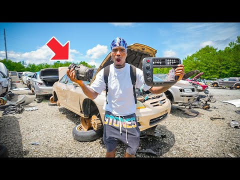 BUILDING MY B SERIES HONDA CIVIC WITH JUNK YARD PARTS ONLY!