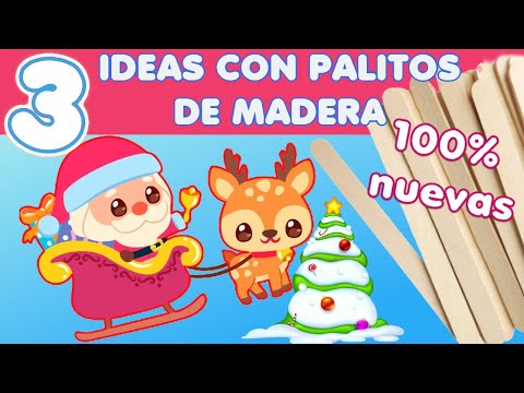 Manualidades con palitos de helado madera para Navidad 2022 Adornos navideños fáciles con niños