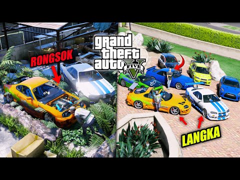 KOLEKSI & RESTORASI SEMUA MOBIL FAST AND FURIOUS LANGKA YANG TERBENGKALAI GTA 5 MOD