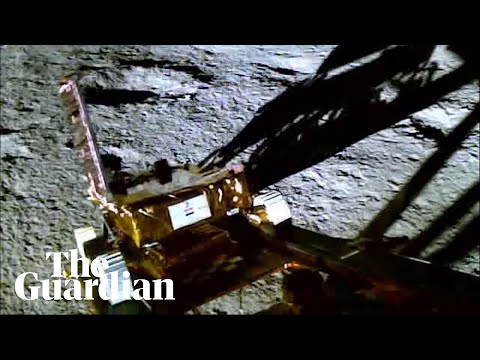 Video shows India's lunar rover rolling onto moon's surface