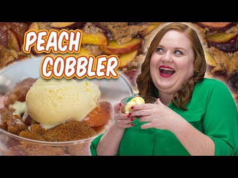 Elise Stirs the Love into Peach Cobbler and Buttermilk Ice Cream | Smart Cookie | Allrecipes.com