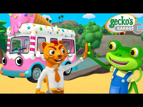 Ice Cream Truck Breaks Down! 🍦| Gecko's Garage 🚚 | Cartoons For Kids | Toddler Fun Learning