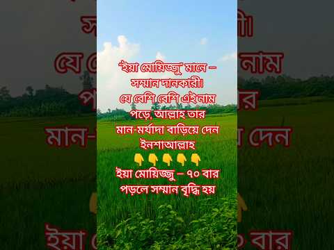 আপনি কি জানেন “ইয়া মোয়িজ্জু” মানে কী? #ইয়ামোয়িজ্জু #আল্লাহরনাম #দোয়া