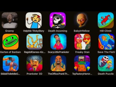 Huggy Story,Granny,Choo Choo Charle Train,Skibidi Toilet,Baby In Yellow,Freaky Stan,The Office Prank