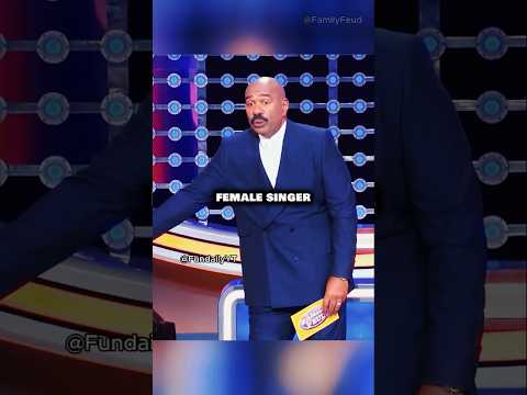 Who is the greatest female singer of all time😱 #steveharvey #familyfeud #gameshow #funny #viralvideo