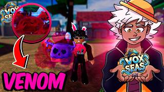 DESPERTEI TODO O PODER DA FRUTA VENOM NO  BLOX SEAS - A FRUTA MAIS CARA DO VOX SEAS !!!