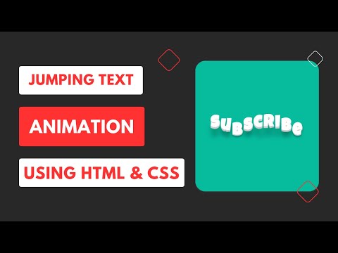 Jumping Text Animation | Subscribe Text | HTML CSS