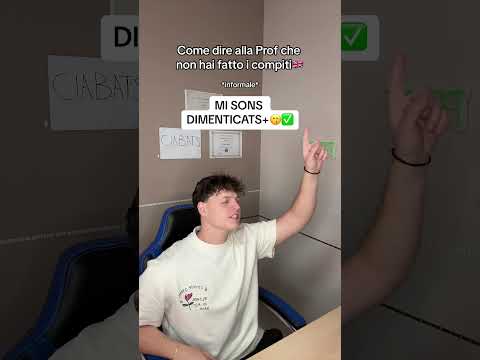 Come dire alla Prof che non hai fatto i compiti in Inglish