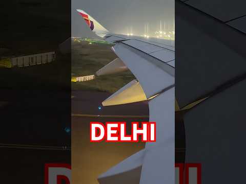 Landing at Delhi Airport 🇮🇳  Air India Airbus A350-900 (from London Heathrow LHR 🇬🇧) Economy Class