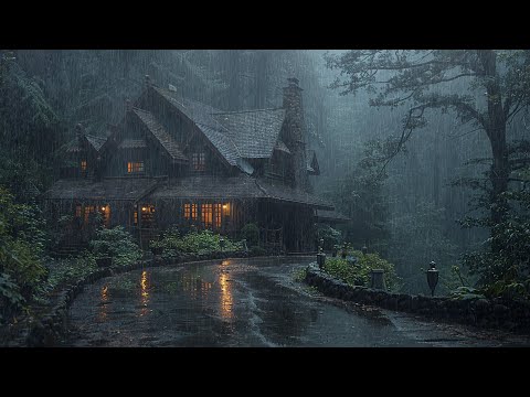 Relieve Stress Effectively with Heavy Rain in the Forest | Natural Sounds for Ultimate Relaxation