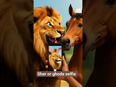 sher or ghoda most funny 🤣🤣 #shorts #funny #animation