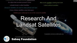 Research And Landsat Satellites