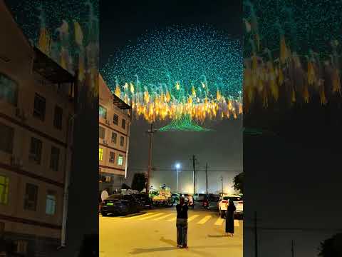 16,000 Drones Take Flight #GuinnessWorldRecords #Fireworks #Drone #China #Technology