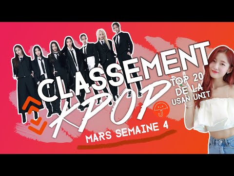 Vidéo TOP 20 CLASSEMENT KPOP  MARS 2022 Semaine 4