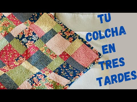 Colcha fácil patchwork. En tres tardes la tendrás hecha!!!