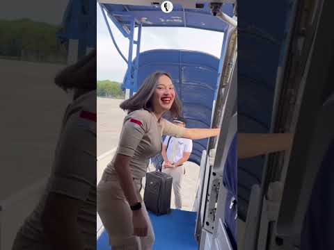 Pramugari cantik kaget ternyata pilotnya adalah ayahnya sendiri #aviation #pesawat #superairjet #fyp