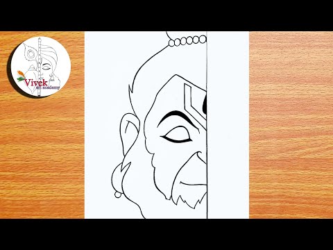 Bajrangbali Drawing Easy Step by Step | Easy Drawing | How to Draw Hanuman