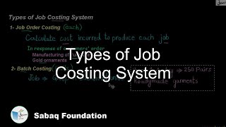 Types of Job Costing System