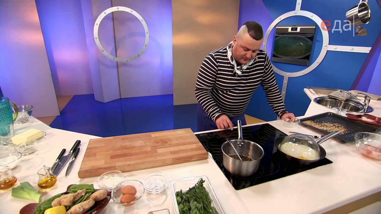 Жареная тилапия с рисом и кунжутным соусом