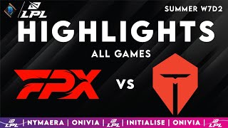 TES vs FPX Highlights ALL GAMES | LPL 2025 Split 3 | Team WE vs Invictus Gaming by Onivia