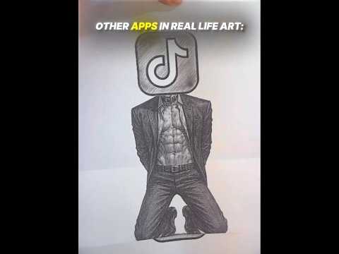Other Apps in Real Life Art vs This Drawing