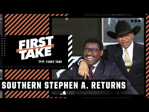 HOWDY! Stephen A. is in a dancing mood & clowns Michael Irvin after the Cowboys    loss | First Take video clip