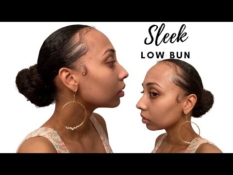 NATURAL HAIR | SLEEK LOW BUN!
