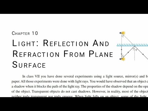 Light: Reflection and Refraction from Plane surface  (part 4)| 10th science chapter 10 CGBSE