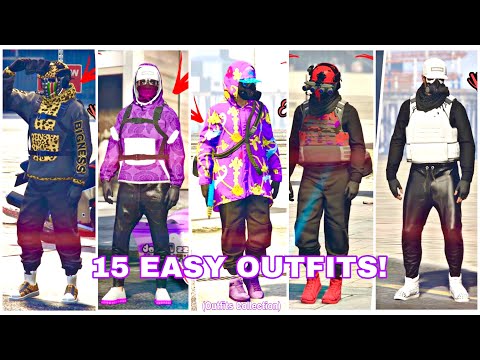 15 EASY GTA 5 ONLINE Outfits (Outfits Collection) Tryhard Outfits! Using clothing Glitches