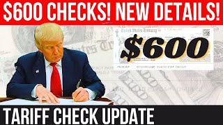 NEW $600 TARIFF REBATE CHECK DETAILS REVEALED! TRUMP TARIFF CHECK UPDATE | STIMULUS CHECK UPDATE