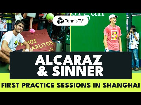 Carlos Alcaraz & Jannik Sinner: First Practice Sessions In Shanghai